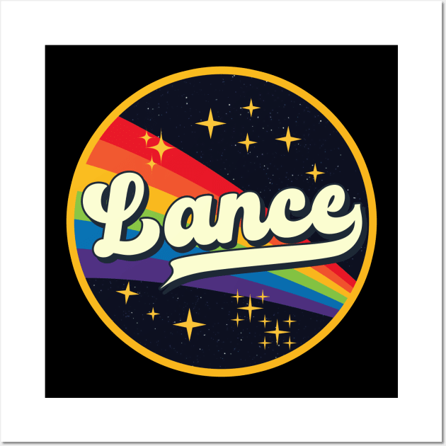 Lance // Rainbow In Space Vintage Style Wall Art by LMW Art